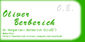 oliver berberich business card